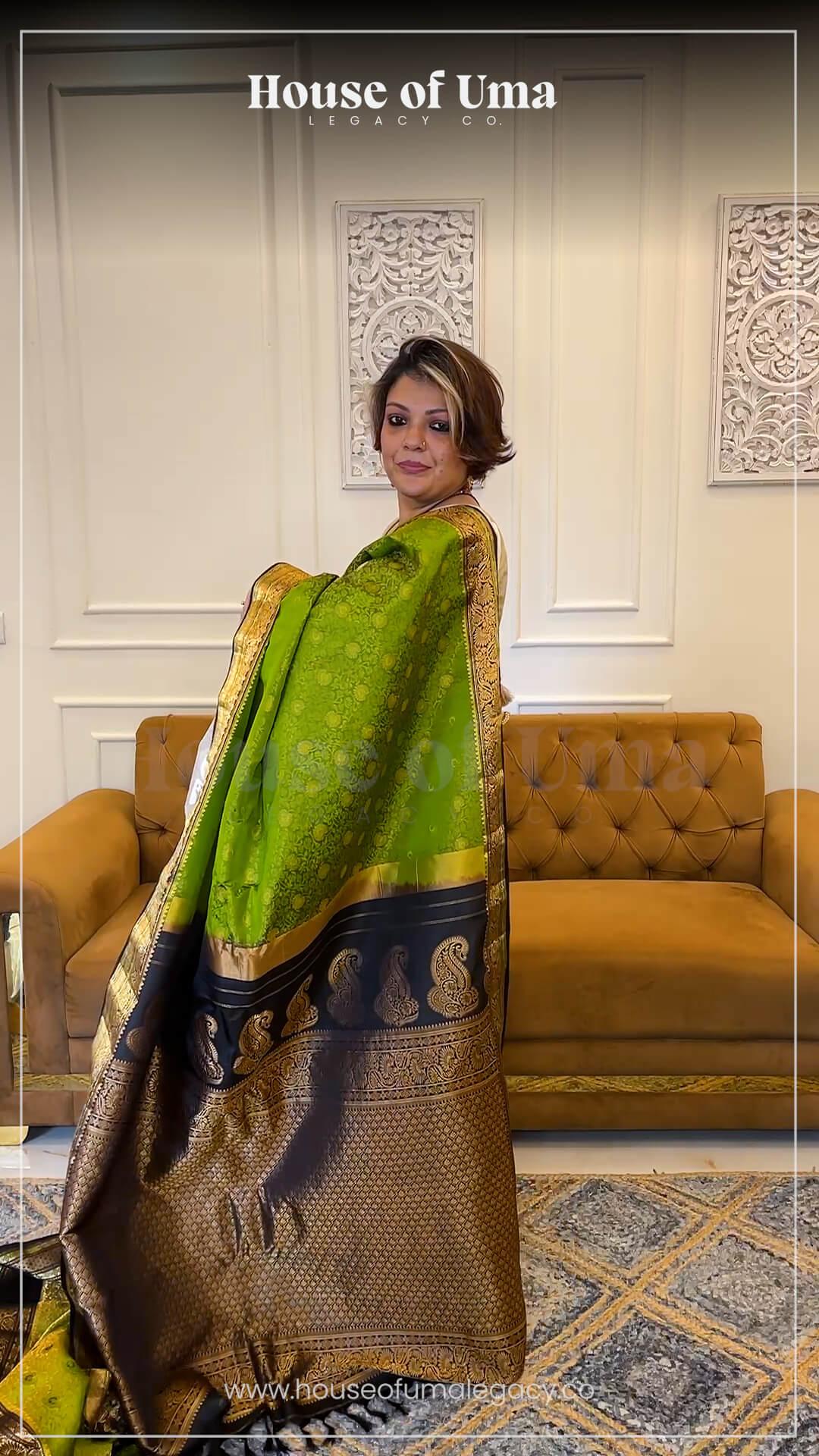 Handloom Pure Silk Gadwal collection - handcrafted sarees from House of Uma Legacy